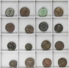 ROMAN COINS: ROMAN EMPIRE ROMAN COINS: ROMAN EMPIRE Roman Empire Lots Lote 16 monedas As, Dupondio y 2 cobres provinciales. NERÓN, ADRIANO, MARCO AURELIO,. AE. Diferentes. A EXAMINAR. BC a MBC.