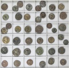 ROMAN COINS: ROMAN EMPIRE ROMAN COINS: ROMAN EMPIRE Roman Empire Lots Lote 42 monedas As, Dupondio, Sestercio. LUCIO VERO, SEPTIMIO SEVERO, TRAJANO. AE. A EXAMINAR. RC a MBC-.