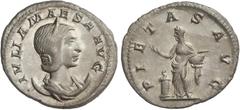ROMAN COINS: ROMAN EMPIRE Roman Coins Antoniniano. Acuñada el 223 a.C. JULIA MAESA. Anv.: IVLIA MAESA AVG. Busto a derecha. Rev.: PIETAS AVG. Piedad en pie a izquierda. 4,93 grs. AR. Restos de brillo 