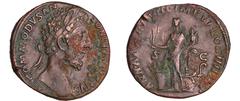 ROMAN COINS Commode - Sesterce (184, Rome) - L'Abondance A/ M COMMODVS ANTONINVS AVG PIVS. Tête laurée à droite. R/ ANN AVG TR P VIIII IMP VI COS IIII PP // SC. L'Abondance debout à gauche, un modius 
