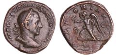 ROMAN COINS Trajan Dèce - Sesterce (249, Rome) - La Victoire A/ IMP C M Q TRAIANVS DECIVS AVG Buste lauré et drapé à droite. R/ VICTORIA AVG // SC. La Victoire marchant à gauche, tenant une couronne e