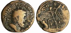 ROMAN COINS Postume - Double sesterce (261, Cologne) - La Victoire A IMP C M CASS LAT POSTVMVS P F AVG Buste radié et drapé à droite. R/ VICTORIA AVG // SC. La Victoire à gauche, tenant une couronne e