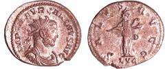 ROMAN COINS Carin - Aurélianus (284, Lyon) - La Santé A/ IMP C M AVR CARINVS AVG. Buste radié drapé et cuirassé à droite. R/ SALVS AVGG -|D // LVG. La Santé à droite, nourrissant un serpent. SUP C.122