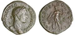 Alexandre Sévère - Sesterce(231, Rome) - Jupiter A/ IMP SEV ALEXANDER AVG Buste lauré à droite. R/ IOVI CONSERVATORI // SC. Jupiter debout à gauche, tenant un foudre et un sceptre et étendant sa main 