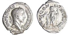 Alexandre Sévère - Denier - (231, Rome) - Jupiter A/ IMP SEV ALEXANDER AVG Buste lauré à droite. R/ IOVI CONSERVATORI. Jupiter debout à gauche, tenant un foudre et un sceptre et étendant sa main droit