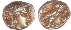 GREEK COINS Attique - Athènes - Tétradrachme (350-295 av. J.-C.) A/ Tête d'Athéna à droite, coiffée du casque attique à cimier. R/ ΑΘΕ. Chouette debout à droite, la tête de face. Le tout dans les rest