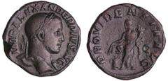 ROMAN COINS Alexandre Sévère - Sesterce (232, Rome) - La Prévoyance A/ IMP ALEXANDER PIVS AVG Buste nu et lauré à droite. R/ PROVIDENTIA AVG. La Prévoyance debout de face, regardant à gauche, tenant d
