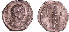 ROMAN COINS Julia Mamée - Denier (212-220, Rome) - Vesta A/ IVLIA MAMAEA AVG Buste diadémé à droite. R/ VESTA. Vesta debout à gauche, tenant le palladium et un sceptre. SUP C.81-RIC.608-RSC.81 Ar ; 3.