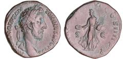 ROMAN COINS Commode - Sesterce (183-184, Rome) - Apollon A/ M COMMODVS ANTONINVS AVG PIVS. Buste lauré à droite. R/ P M TR P VIIII IMP VI COS IIII P P. Apollon debout à gauche tenant une patère et une