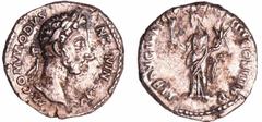 ROMAN COINS Commode - Denier (182, Rome) A/ M COMMODVS ANTONINVS AVG Buste lauré et drapé à droite. R/ LIB AVG V TR P VII IMP IIII COS III P P. La Libéralité debout à gauche. TTB C.311-RCV.5655 ($140)