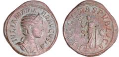 ROMAN COINS Julia Mamée - Sesterce (228, Rome) - La Félicité A/ IVLIA MAMAEA AVGVSTA. Buste diadémé à droite. R/ FELICITAS PVBLICA // SC. La Félicité debout à gauche, les jambes croisées, appuyée sur 
