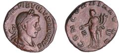 ROMAN COINS Volusien - Sesterce (252, Rome) La Concorde A/ IMP CAE C VIB VOLVSIANO AVG Buste lauré et drapé à droite. R/ CONCORDIA AVGG. La Concorde debout à gauche, tenant une patère et une double co