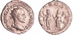 ROMAN COINS Trajan Dèce - Antoninien (250-251, Rome) - Les Pannonies Ar ; 3.61 gr ; 22 mm A/ IMP C M Q TRAIANVS DECIVS AVG Buste radié et drapé à droite. R/ PANNONIAE. Les Pannonies voilées, debout, s
