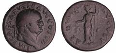 ROMAN COINS Vespasien - As (76, Rome) - L'Equité A/ IMP CAESAR VESPS AVG COS VII. Tête laurée de Vespasien à droite. R/ AEQVITAS AVGVST. L'Equité debout à gauche, tenant une balance et un sceptre. TB 