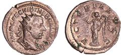 ROMAN COINS Trébonien Galle - Antoninien (253, Rome) - La Victoire A/ IMP CAE C VIB TREB GALLVS AVG Buste radié et drapé à droite. R/ VICTORIA AVGG. La Victoire debout à gauche, tenant une couronne et