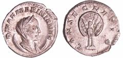 ROMAN COINS Mariniane - Antoninien (253-254, Rome) - Paon A/ DIVAE MARINIANAE. Buste diadémé et voilé à droite. R/ CONCECRATIO. Paon de face, regardant à gauche. SUP C.2 (8f) Bill ; 3.01 gr ; 21 mm (3