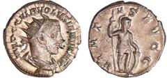 ROMAN COINS Volusien - Antoninien (Milan, 253) - La Valeur A/ IMP C C VIB VOLVSIANVS AVG. Buste radié et drapé à droite. R/ VIRTVS AVGG. La Valeur debout à droite, appuyée à un bouclier et tenant une 