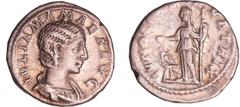 ROMAN COINS Julia Mamée - Denier (222, Rome) - Junon A/ IVLIA MAMAE AVG. Buste nu et drapé à droite. R/ IVNO CONSERVATORIX. Junon debout à gauche, un paon à ses pieds. TTB C.22 (12f)-RCV.8212 ($90)-RI