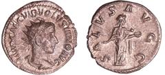 ROMAN COINS Volusien - Antoninien (252, Milan) - La Santé A/ IMP CAE C VIB VOLVSIANO AVG. Buste radié et drapé à droite. R/ SALVS AVGG .La Santé debout à droite, nourrissant un serpent qu'elle tient d