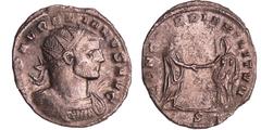 ROMAN COINS Aurélien - Aurélianus (272, Serdica) A/ IMP AVRELIANVS AVG Buste radié et cuirassé à droite. R/ IOVI CONSER // S. Aurélien debout à droite, tenant une haste et se préparant à recevoir un g