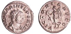 ROMAN COINS Carin - Aurélianus (284, Lyon) - La Victoire A/ IMP CARINVS. P. F. AVG Buste radié, drapé et cuirassé à droite. R/ VICTORIA AVGG A|- La Victoire marchant à gauche tenant une palme et une c