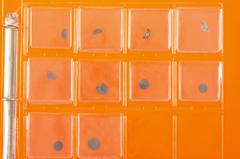 Spanish Netherlands and Dutch Provincial coinage - Lots Dutch Provincial in albums - Lot of 10 medieval Deniers or Penningen: 5x cut in half consisting of 2x Brabant, 2x Holland and 1x Utrecht; 3x Utr