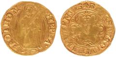 World Coins (single lots): Ajman to France France - Metz - City - Goldgulden or Florin d'Or nd. (KM12, Fr.164a) - Obv: St. Stephen standing with palm branch in mandorla / Rev: City arms in hexalobe - 