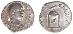 Roman Imperial Coinage Roman Imperial Coinage - Vitellius (69) - AR Denarius (Rome, 2.46g) - A VITELLIVS GERMANICVS IMP Bare head right / XV VIR SACR FAC Tripod, dolphin on top, raven on strut between