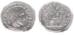 Roman Imperial Coinage Roman Imperial Coinage - Maximinus I Thrax (235-238) - AR Denarius (Rome, 2.26g) - IMP MAXIMINVS PIVS AVG Laureate, draped and cuirassed bust right / SALVS AVGVSTI Salus enthron