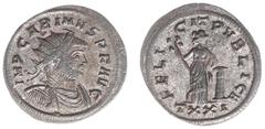 Roman Imperial Coinage Roman Imperial Coinage - Carinus (283-284) - BI Antoninianus (Ticinum AD 283, 3.20g) - IMP CARINVS PF AVG Radiate, draped and cuirassed bust right / FELICIT PVBLICA Felicitas st