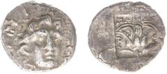 Ancient coinage / Greece Greece - Islands off Caria - Rhodos / Rhodes - AR Hemidrachm (c. 167-88 BC, 1.28g) - 'Mappon', magistrate - Radiate head of Helios facing slightly right / Rose, P-O in fields,