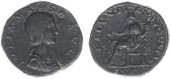 Roman Imperial Coinage Roman Imperial Coinage - Julia Maesa - AE Sestertius (Rome, struck under Elagabalus, AD 218-220, 23.83g) - Draped bust right / Fecunditas seated left, holding cornucopia and ext