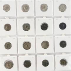Ancient coins in lots - Roman coinage Ancient coins in lots - Roman coinage - A nice lot of Roman mainly AR and Bi. Antoniniani: 4 x Postumus (FELICITAS AVG, HERC DEVSONIENSI, FIDES MILITVM and HERC P