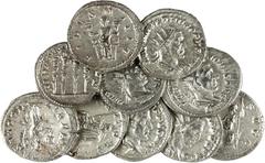 Ancient coins in lots - Small collection of 10 Antoniniani of Philippus I Arabs in avg. VF/XF