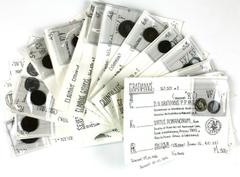 Small though interesting collection of Roman coins: 8 antoniniani (Macrianus, Postumus, Carausius, Carus, Victorinus, Quintillus, Vabalathus and Valerianus II), 5 tetradrachms of Alexandria (Caudius G