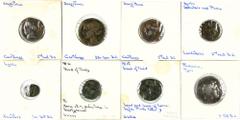 Lot with 1 AR Didrachm of Phoenicia (Tyre, rev. Melqarth), 5 x AE Zeugitana (Carthage, rev. mainly Tanit) and 2 x AE (Lycia Xanthos + Syria Laodiceia) - totally 8 coins in avg. F+