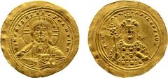 Byzantine Coinage - Constantine VIII (1025-1028) - AV Histamenon Nomisma (Constantinople, 4.39 gr.) - Bust of Christ facing, wearing nimbus, pallium and colobium / Bust facing, wearing crown and loros