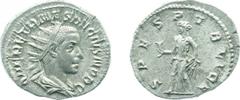Roman Imperial Coinage - Herennius Etruscus (250-251) - AR Antoninianus (Rome 250-251, 3.91 gm.) - Radiate and draped bust right / SPES PVBLICA Spes advancing left (RIC 149 / RSC 38) - XF