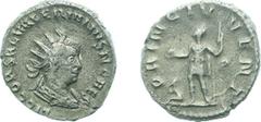 Roman Imperial Coinage - Saloninus (258-260) - Bi. Antoninianus (Rome, 3.69 gm.) - Radiate, draped bust right / Saloninus standing left, captive at foot left (P in right field) (RIC 28) - VF