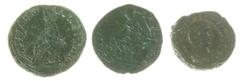 Ancient coins in lots - Lot with 3 Roman provincial coins: 2 x Gordianus III (AE25 and AE28, both Hadrianopolis) and 1 x BI Tetradrachm of Salonina (Alexandria, Dattari 5331) - avg. VF