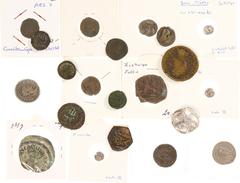 Ancient coins in lots - Lot with 20 ancient mainly Roman coins (bronze and silver) but also some Greek (Athens Tetradrachm, 3 Greek AR fractions) - avg. worn condition, 1 better
