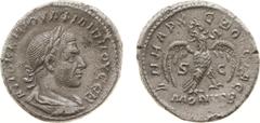 Roman Imperial Coinage - Philippus I Arabs (244-249) - Syria / Antiochia - AR Tetradrachme (11.63 g) - Laureate and draped bust right / Eagle, wings open, wreath in beak, head left (in ex. MON VRB) (c
