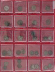 Ancient coins in lots - Lot with Roman Denarii and Antoniniani: Salonina, Sev. Alexander, Traianus, Aurelianus, Julia Domna, etc.etc. in condition F to VF