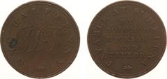 Saint Helena - Token Coinage - Halfpenny nd. (1821 or earlier) - Solomon, Dickson & Taylor (KM Tn1, Vice FT5) - Obv: Monogram / Rev: Legend - edge dents, a.VF