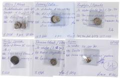 Ancient coins in lots - A nice small lot of Greek coins: AR Stater of Aegina (turtle), AR Stater of Pamphylia Aspendos (wrestlers), Ar Stater of Thasos (463-411 BC, satyr carrying struggling nymph), 2