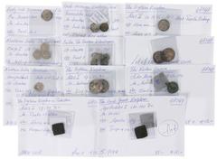 Ancient coins in lots - A nice collection of Indian, Scythian and Indo-Greek coins including an AE22 of Apollodotes I, a Penta-Chalkon of Azes I, a Soter Megas Tetradrachm, 4 Tetradrachms of among oth