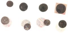 Ancient coins in lots - An small but interesting collection of Roman coins: a Denarius of Julia Paula (Concordia, RIC 211), two Asses of Caracalla (Mars RIC 532 and Athena RIC 533), a Denarius of Macr