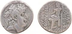 Hellenistic Monarchies - The Seleukid Kingdom - Philip Philadelphos (93-83 BC) - AR Tetradrachm (Antioch, 14.67 g) - Diademed head right / Zeus enthroned left, holding Nike and sceptre (cf. Seleucid C