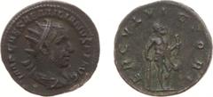 Roman Imperial Coinage - Aemilianus (253) - AR Antoninianus (Rome AD 253, 3.77 g) - Radiate, draped and cuirassed bust right / Hercules standing right, leaning on club, holding bow (RIC 3b / RSC 13a) 