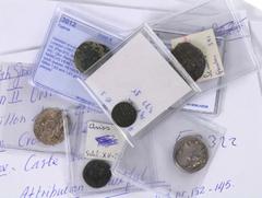 Ancient coins in lots - A mixed lot with 2x 4 Carzie of Pietro Loredan, a silvered Follis of Constantinus I, 2x Billon Denier Tournois (Despotate of Epirus), a Republican Semis of Q. Oppius, etc.
